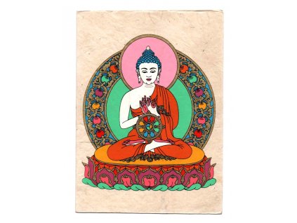 Přání z ručního papíru  Vairochana Buddha