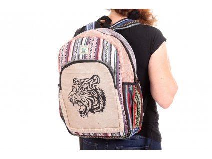 Konopný batoh tygr