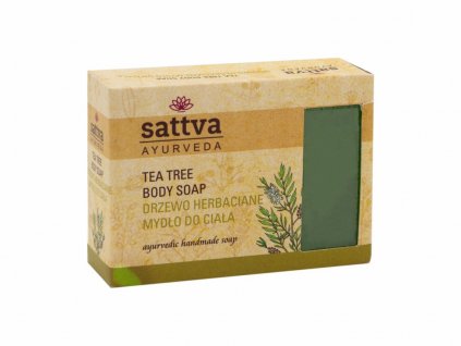 6264 1 ajurvedske mydlo tea tree 125 g sattva