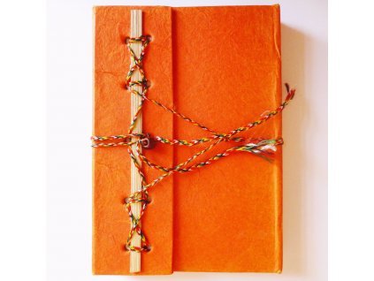 Deník z ručního papíru oranžový