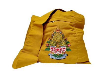 Taška plátěná béžová s buddhistickými symboly