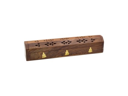 5550 1 dreveny box buddha stojan na vonnou tycinku 1 ks sattva