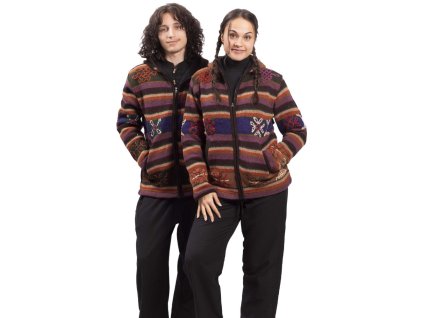 Bunda pletena barevna