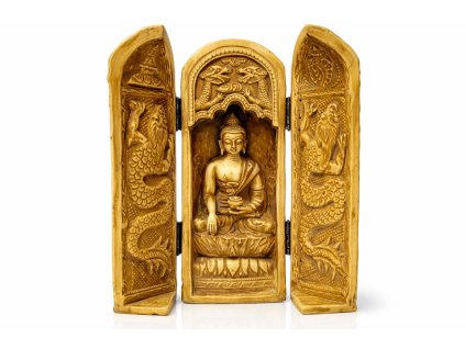 Skládací oltář s Buddhou