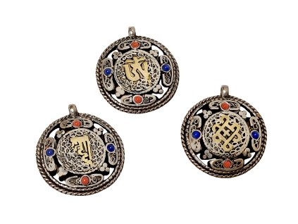 Tradiční filigránový amulet z Nepálu