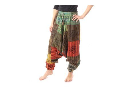 Bavlněné patchwork kalhoty "Harem" – různé druhy