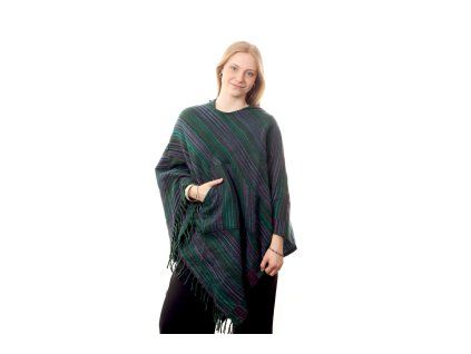 Boho pončo "Ocean Forest" z Indie