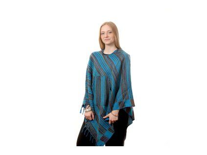 Boho pončo "Fire Stripes"