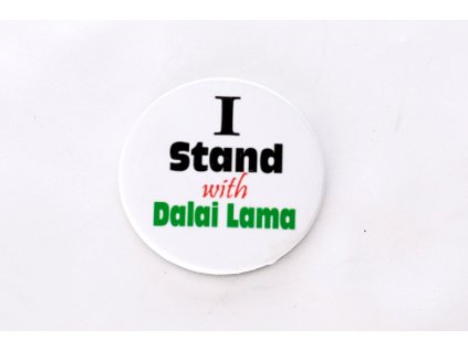 Button "I Stand with Dalai Lama"