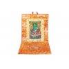 Thangka Zelená Tárá  s modrými lekníny