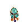 Amulet Hamsa vykládaný kameny, varianta A - modrá