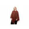 Boho pončo "Autumn Wine" s kapucí