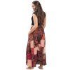 Maxi patchwork kalhoty boho style - červené