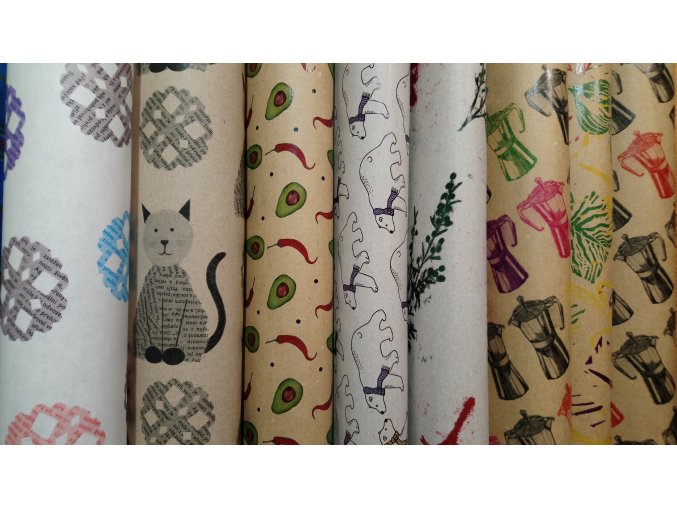 Balicí papír – 1 ks, 33×48 cm, různé druhy na výběr