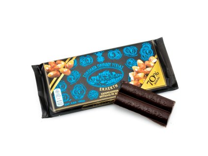 Pavlidis čokoláda 70% kakao - karamelizované mandle se solí 100g