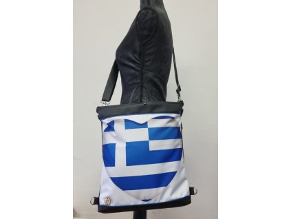 Crossbody kabelko-batoh řecké srdce - černý