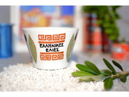 Ellinikes Elies – ručně malovaná miska na olivy