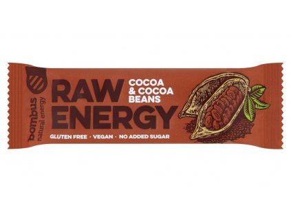 Bombus Raw ENERGY Kakao a kakaové boby 50g