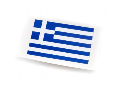 Řecká vlajka samolepka 6×4 cm