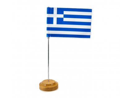 Řecká vlajka 11×16 cm na stojánku (nasunutí) kombinovaný LUX