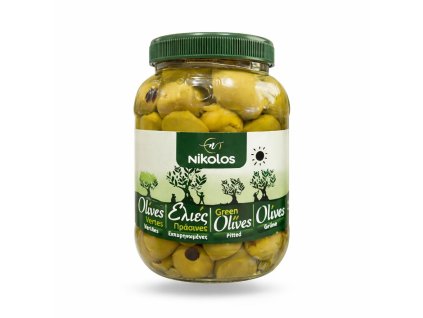 Nikolos zelené olivy bez pecky (Pitted) Mamouth 1kg