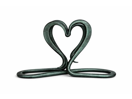 Krámek u kováře kovaný stojánek na ubrousky, zelená patina