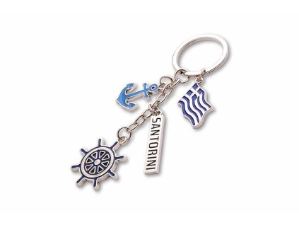 ATP – kovový přívěsek na klíče Santorini