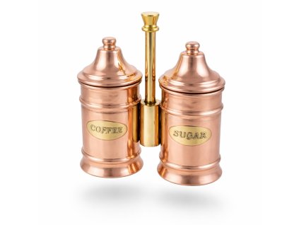 Mediterranean Art měděná dóza na mletou kávu + cukřenka (set 2v1)