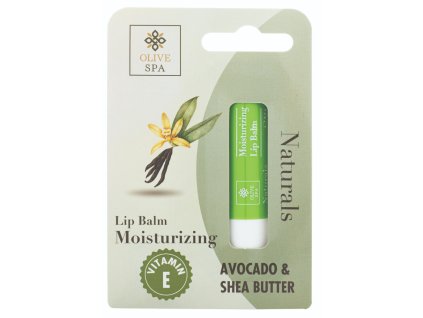 OLIVE SPA Naturals balzám na rty Moisturizing Avocado & Shea Butter vitamin E 4,5 g