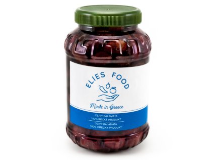 Kousoulas family černé olivy s peckou Kalamata 1kg
