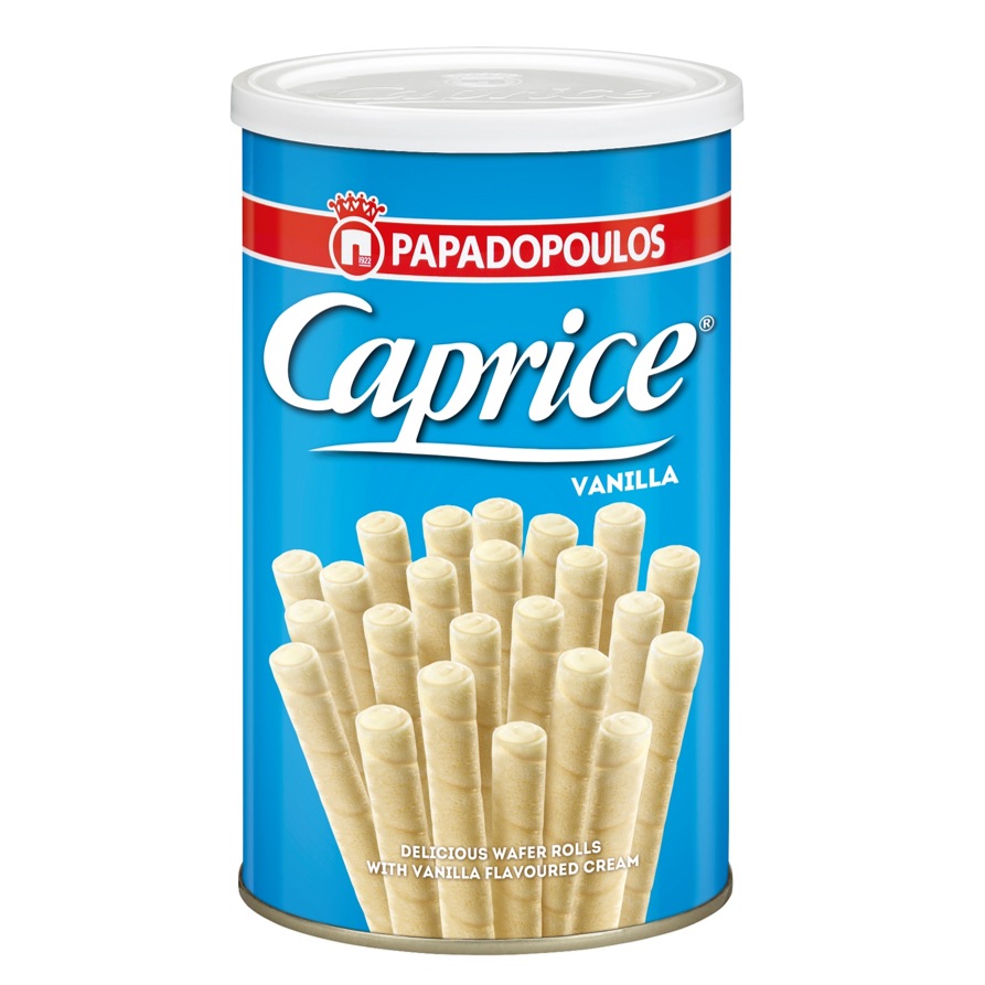 Papadopoulou Caprice plněné trubičky Vanilla 250g
