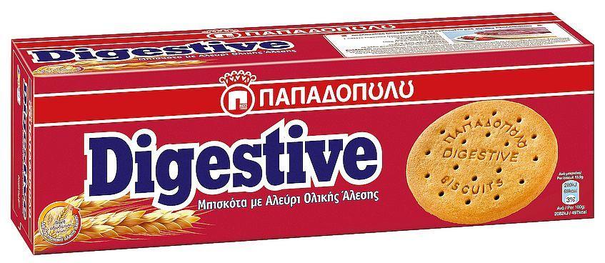 Papadopoulou Digestive pšeničné sušenky 250g