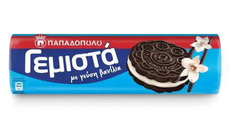 Papadopoulou sušenky GEMISTA plněné vanilkovým krémem 200g