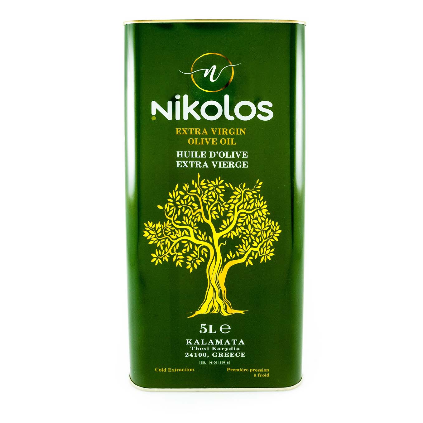 Nikolopoulos Estate Nikolos Kalamata Extra panenský olivový olej 0,4 - 0,6% 5l - plech