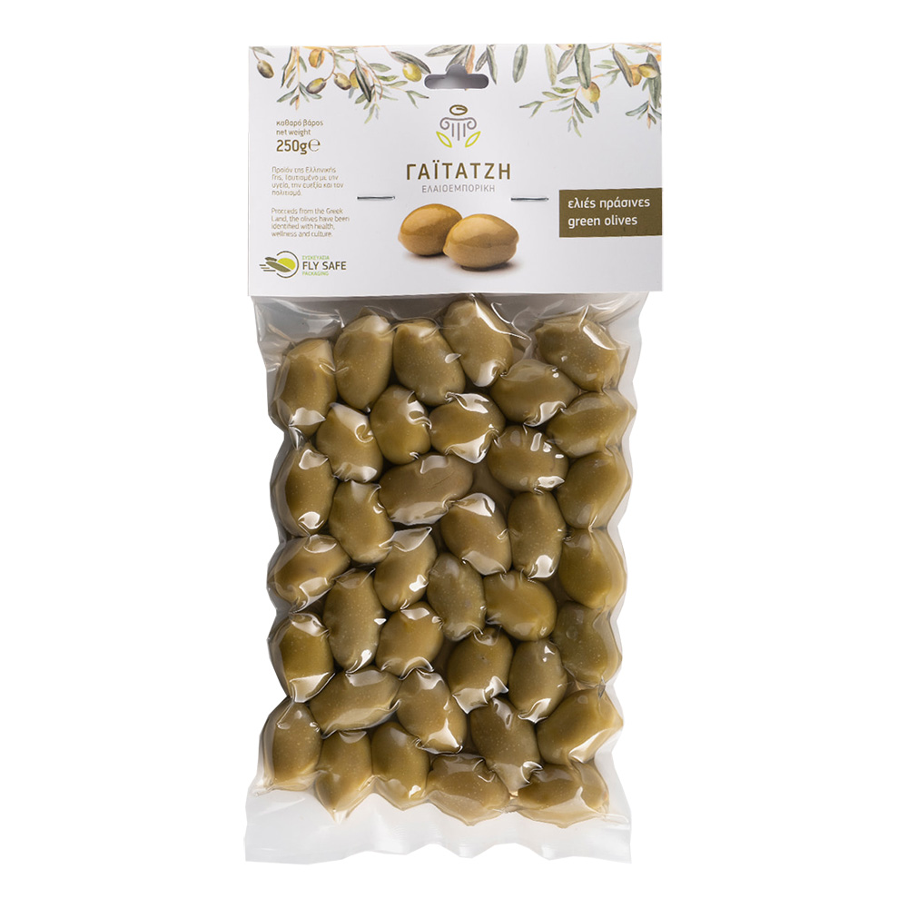 Gaitatzi zelené olivy s peckou vakuum 250g