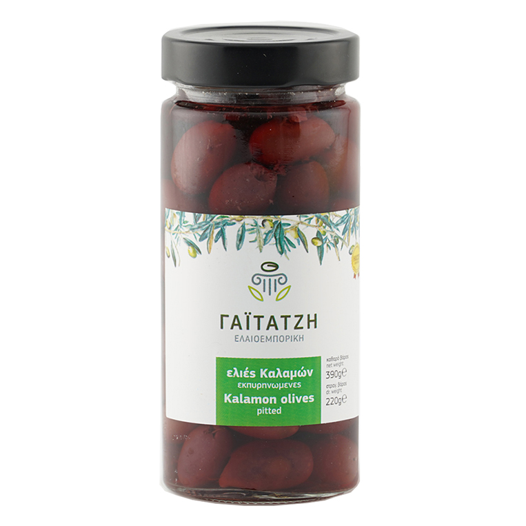 Gaitatzi černé olivy Kalamata bez pecky 220g