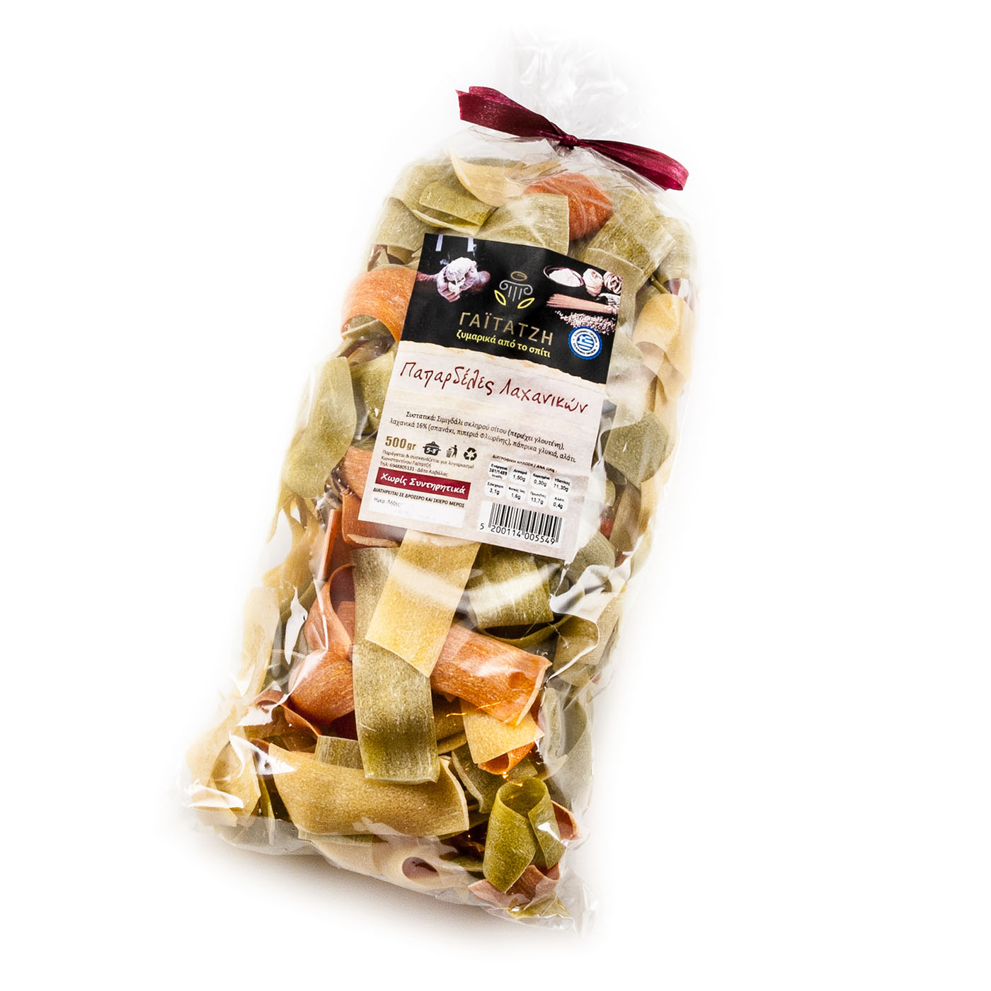 Gaitatzi tradiční široké těstoviny Pappardelle 500g - zeleninové