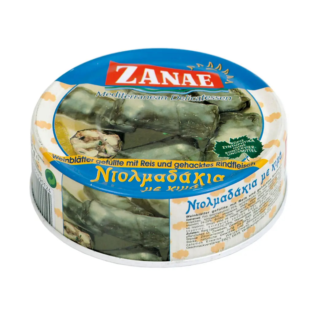 Zanae Dolmadákia vinné listy plněné rýží a masem 200g
