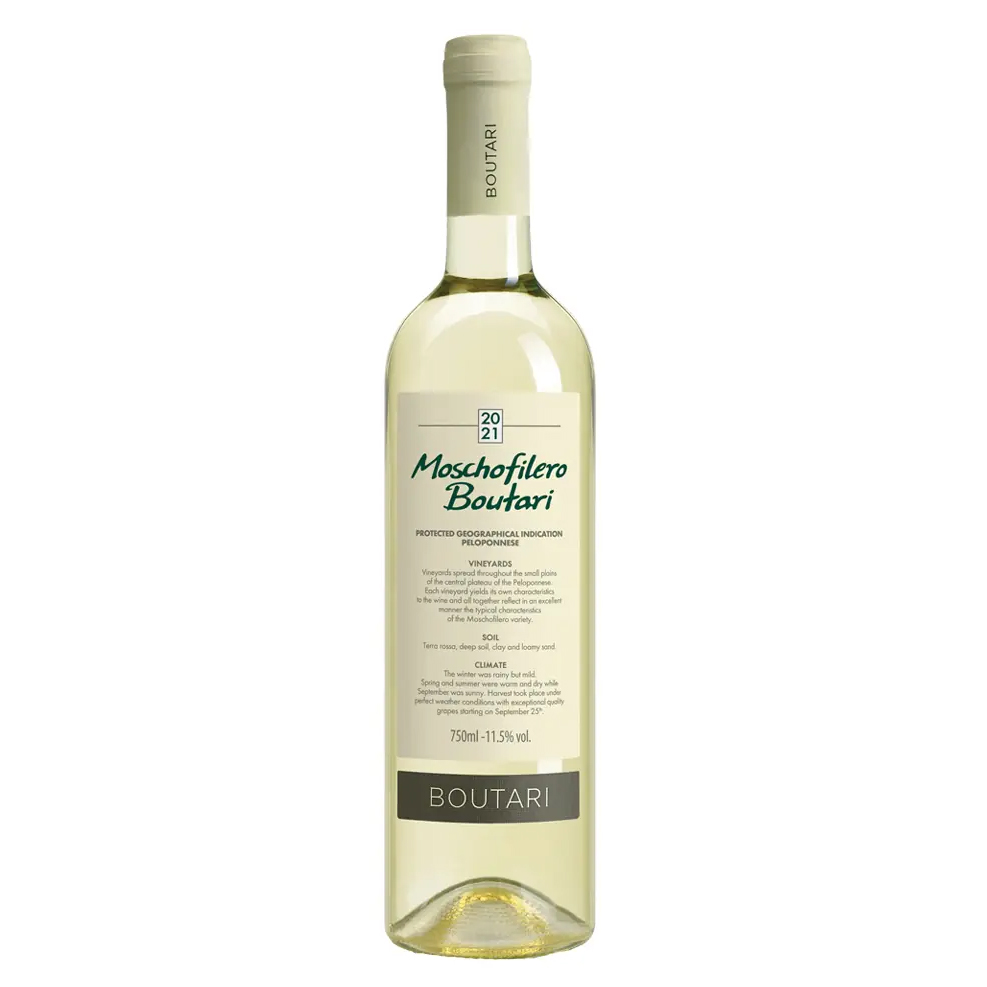Naoussa Boutari bílé suché víno MOSCHOFILERO 2023 11,5% 750ml