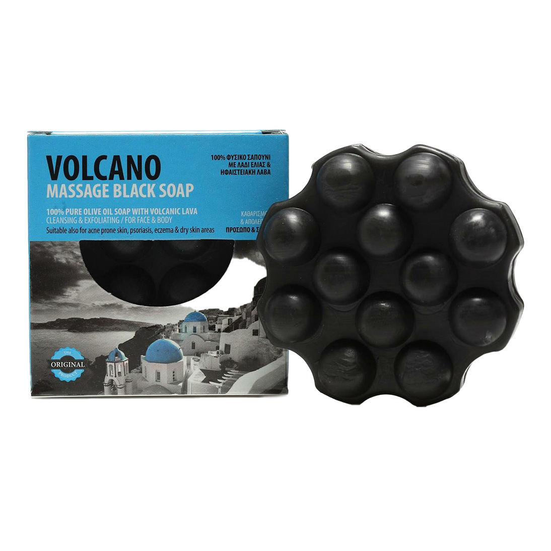Santo Volcano černé masážní mýdlo 110g