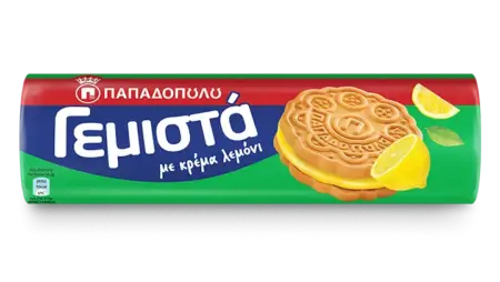 Papadopoulou sušenky GEMISTA plněné citronovým krémem 200g