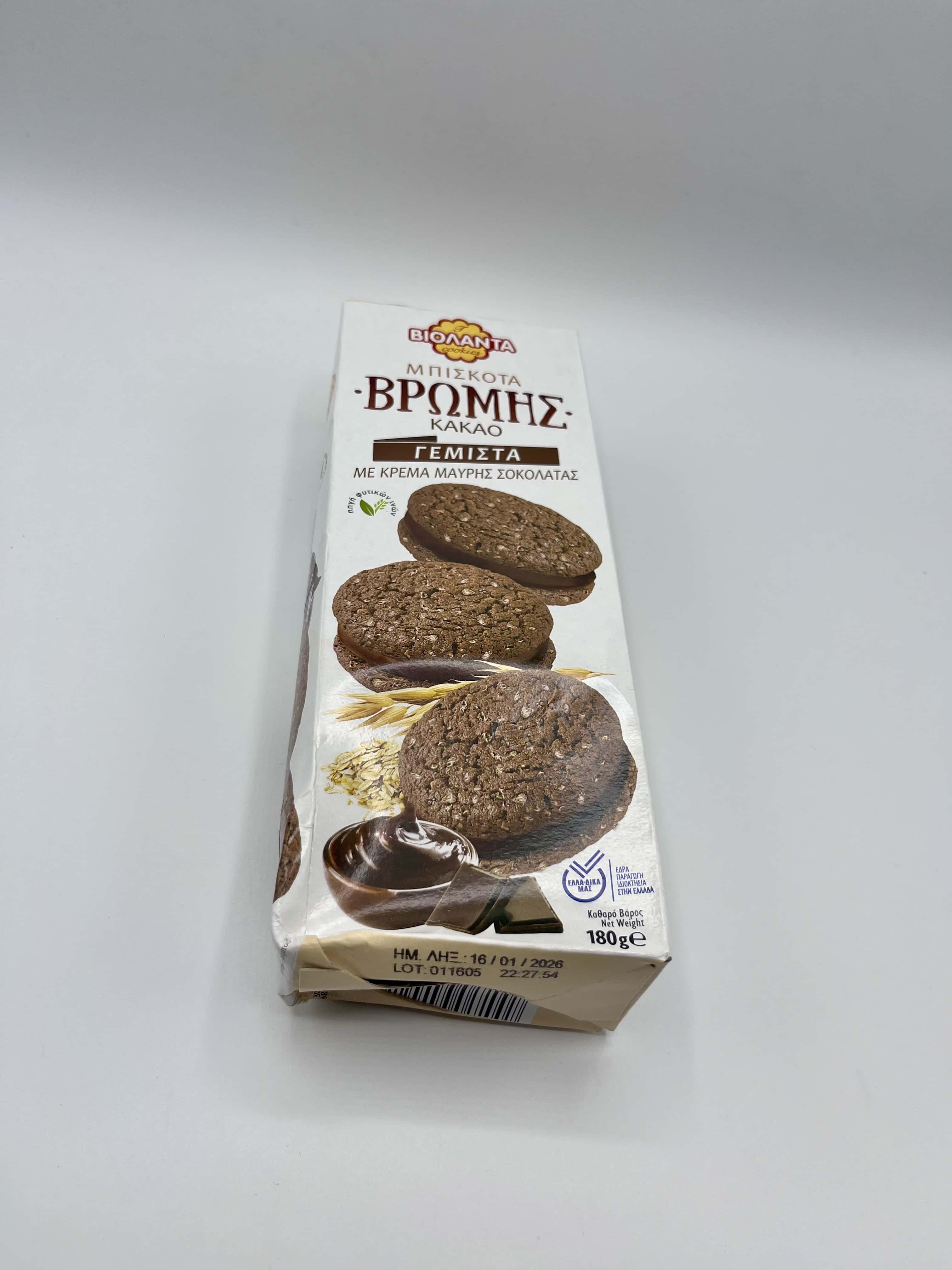 Violanta ovesné kakaové sušenky GEMISTA s hořkou čokoládou 180g ( LEHCE POŠKOZENÝ OBAL )