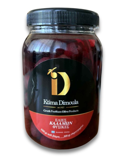 Ktima Dimoula černé olivy Kalamata s peckou 600g