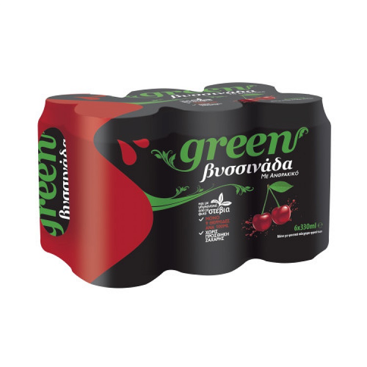 Green Cola Green Sour Cherry 6 x 330ml (Hellas)