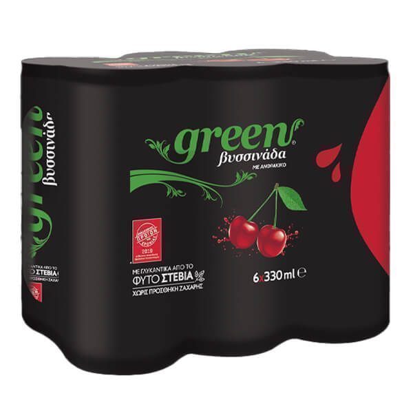 Green Cola Green Sour Cherry 6 x 330ml (Hellas)