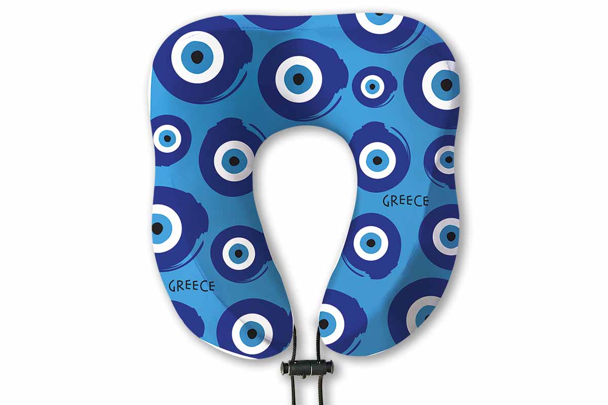 ATP – Cestovní polštář Evil Eye, modrý