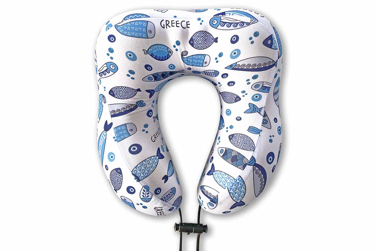 ATP – Cestovní polštář Ryby, bílý