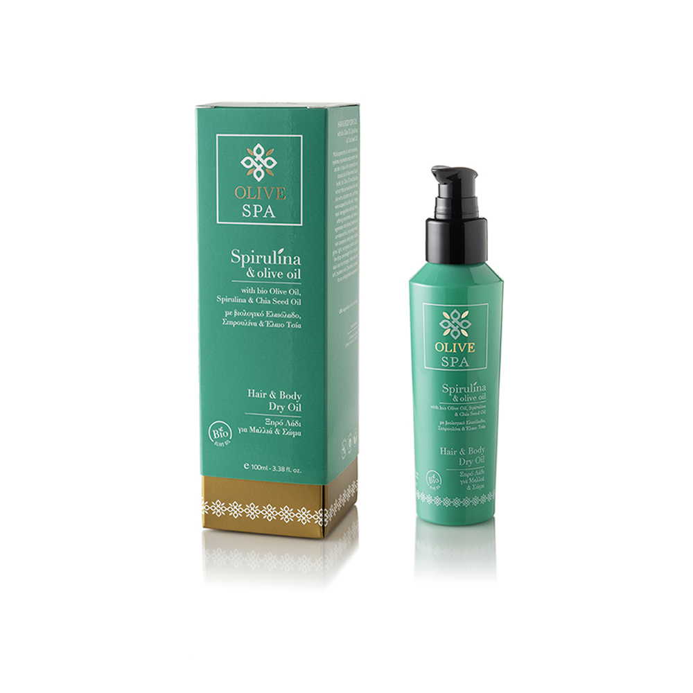 OLIVE SPA suchý olej na vlasy a tělo se spirulinou 100 ml