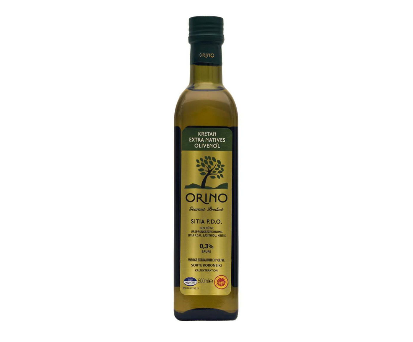 Orino Sithia Orino Sitia P.D.O. Kréta Extra panenský olivový olej 0,3% 500ml – sklo