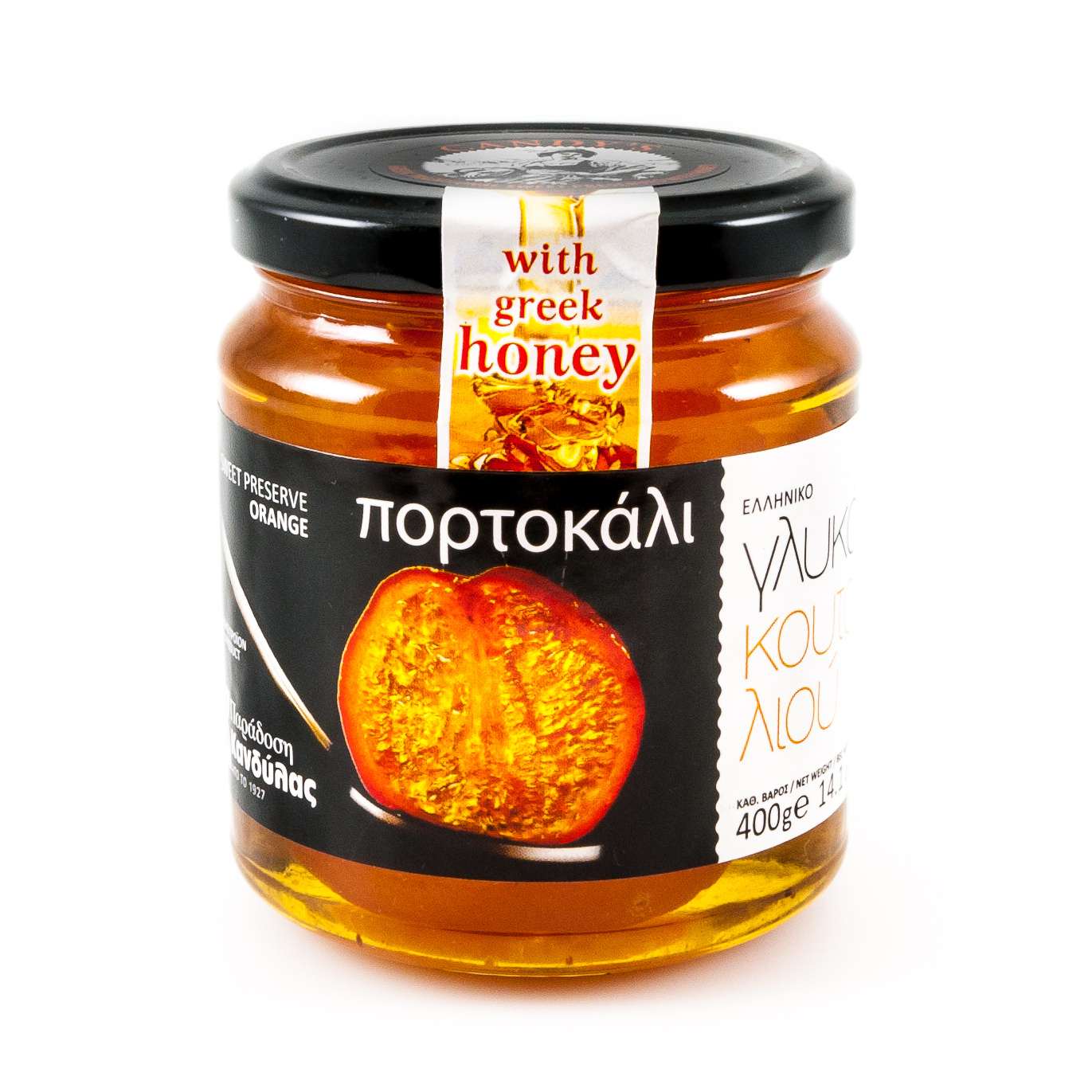 Kandylas Glykó Koutalioú kandovaný pomeranč s medem 400g